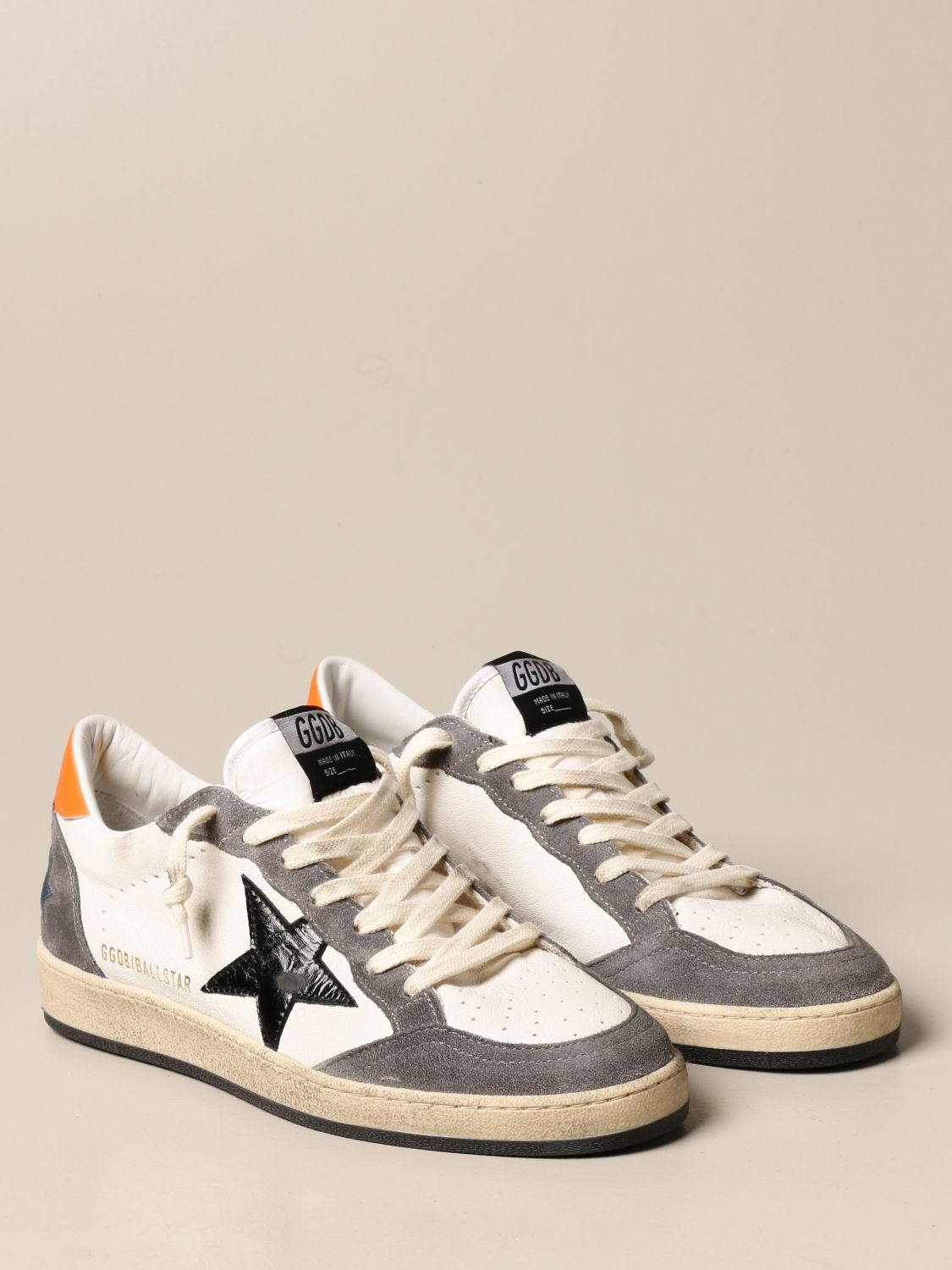 GOLDEN GOOSE: Ball Star sneakers in leather and suede | Sneakers Golden ...