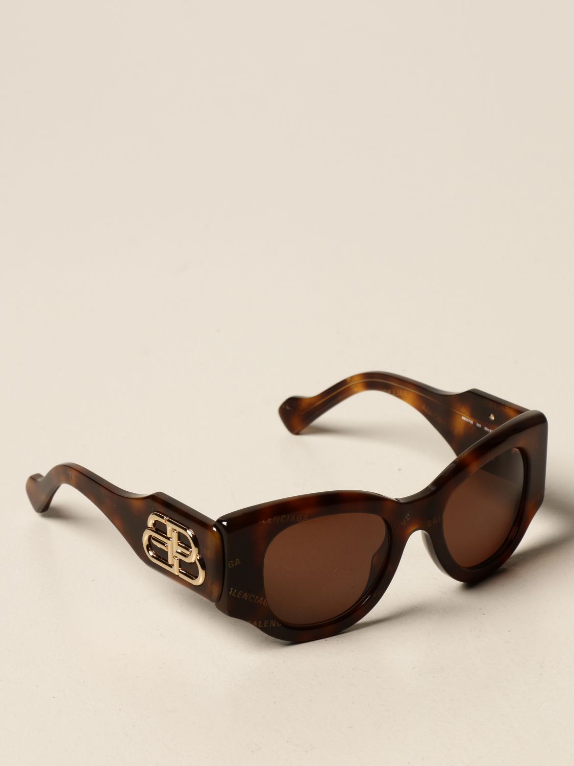 BALENCIAGA: sunglasses in acetate with BB logo | Glasses Balenciaga