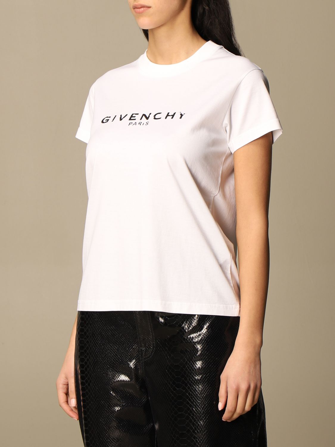 GIVENCHY: cotton t-shirt with logo - White | T-Shirt Givenchy