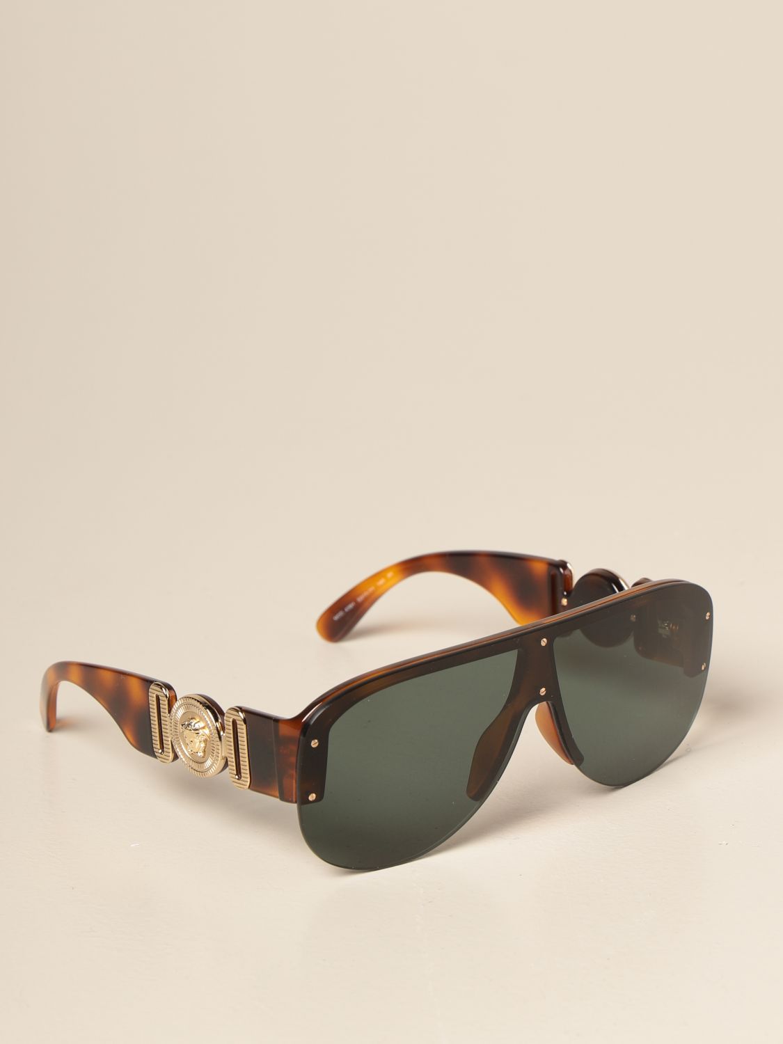 VERSACE: Medusa sunglasses - Green | Versace sunglasses MOD. online on GIGLIO.COM