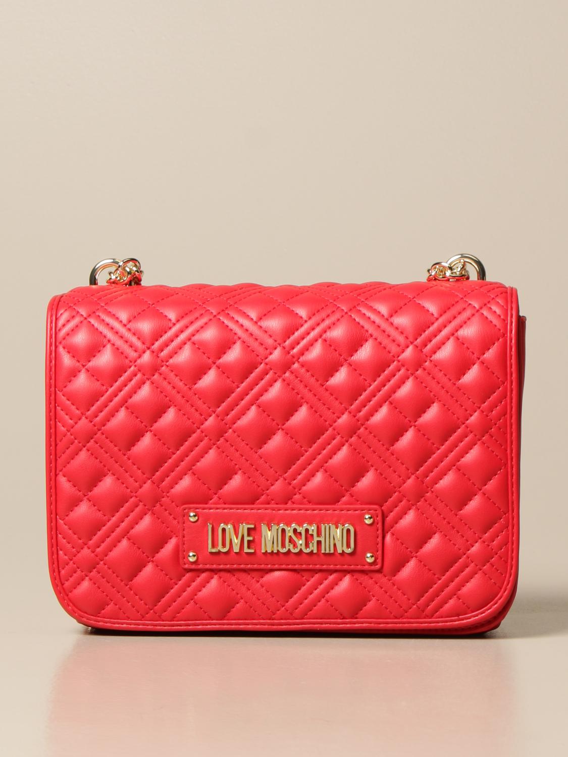 LOVE MOSCHINO：クロスボディバッグ レディース レッド Moschino クロス