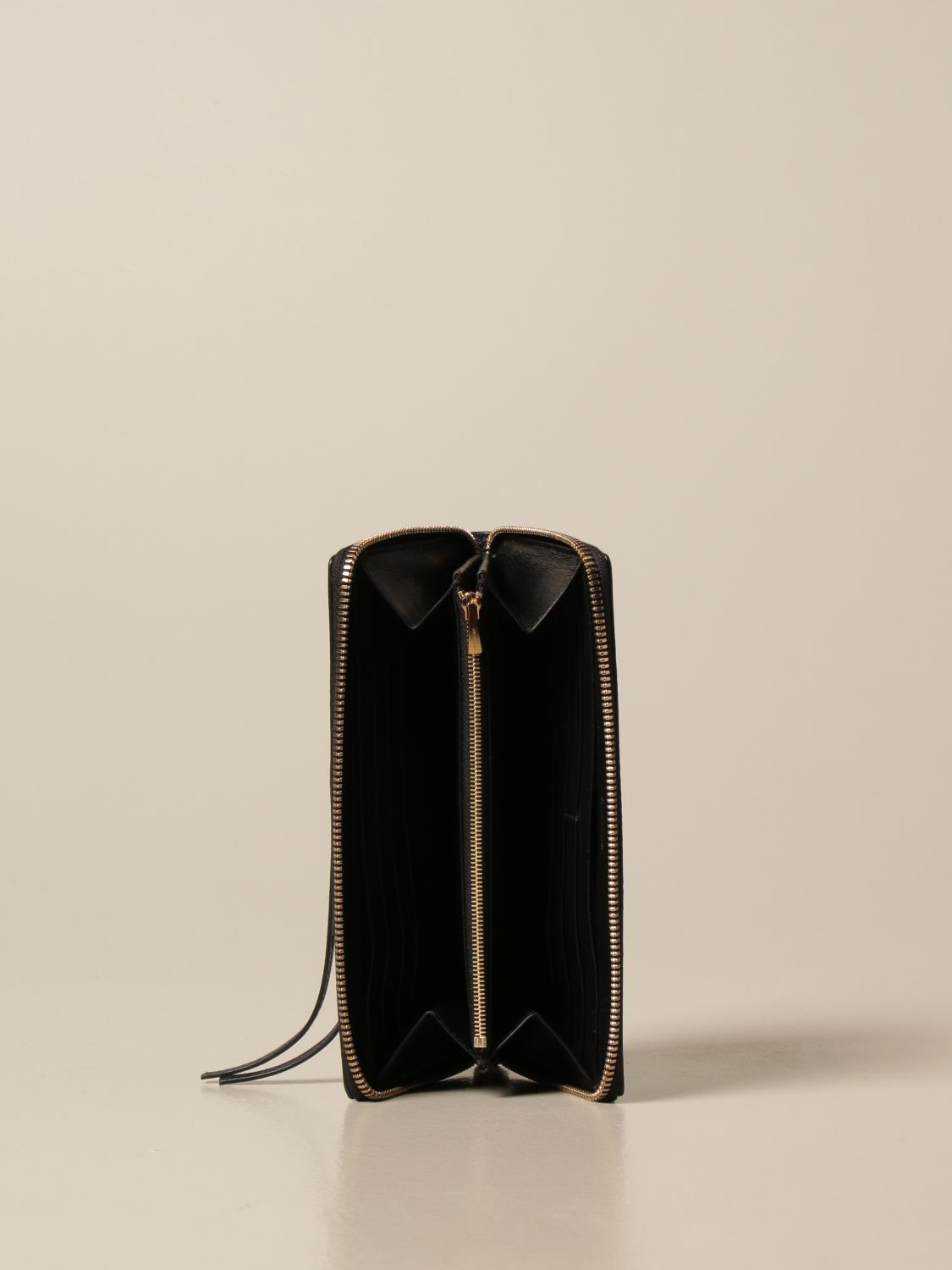 Khaki/black grained Neo Capsule 6-card wallet - Leather Goods