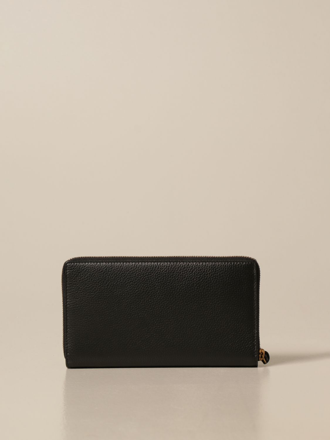Khaki/black grained Neo Capsule 6-card wallet - Leather Goods
