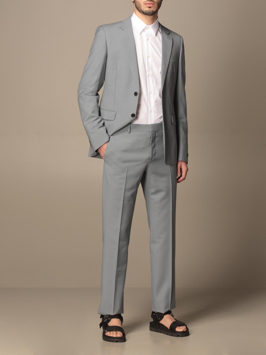 prada grey suit