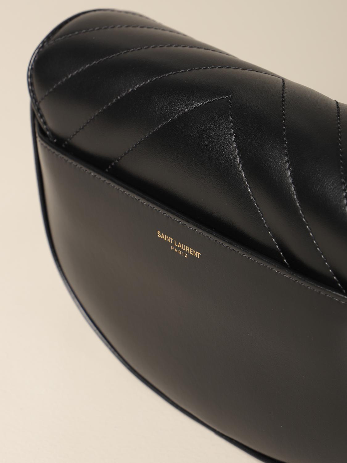 SAINT LAURENT Joan shoulder bag in quilted leather Black Saint