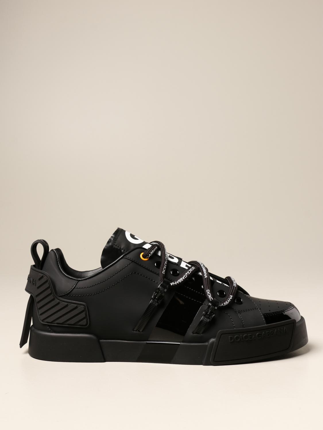 men's black dolce and gabbana trainers