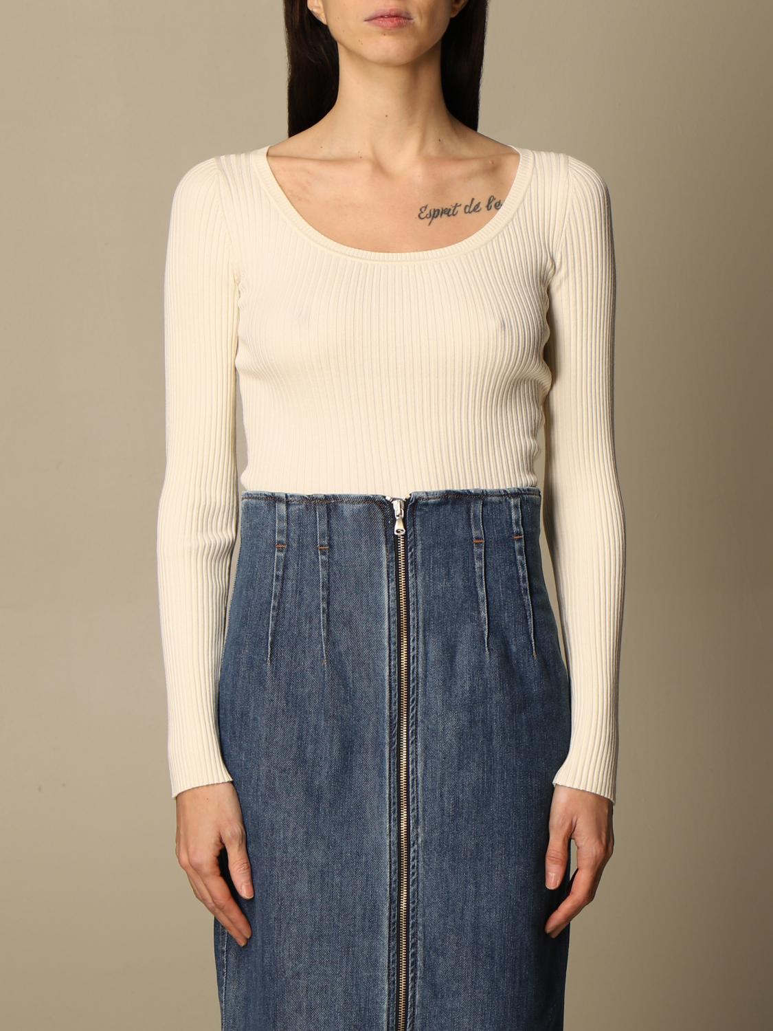 grey skirt cream sweater
