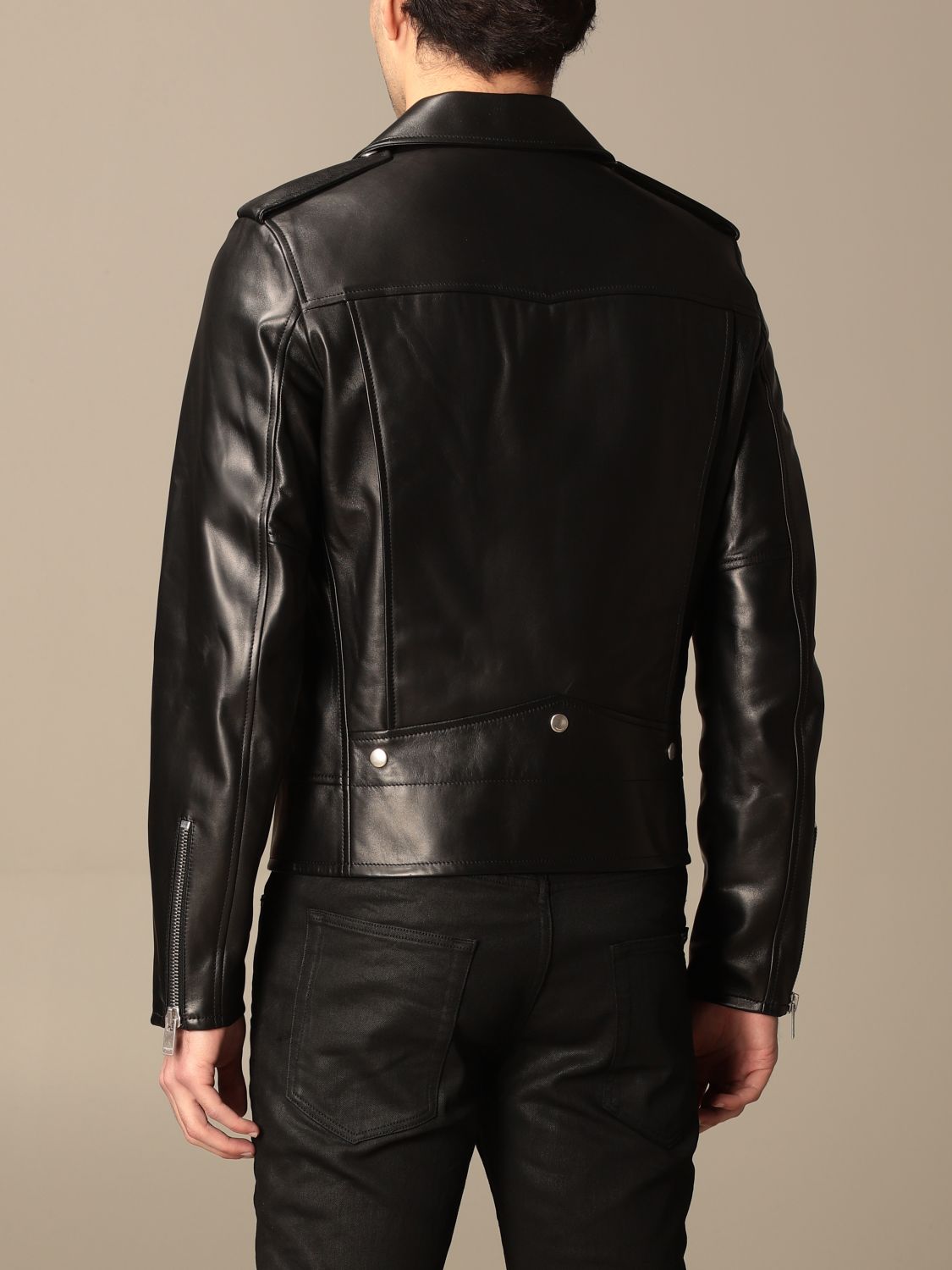 Saint Laurent full zip leather jacket