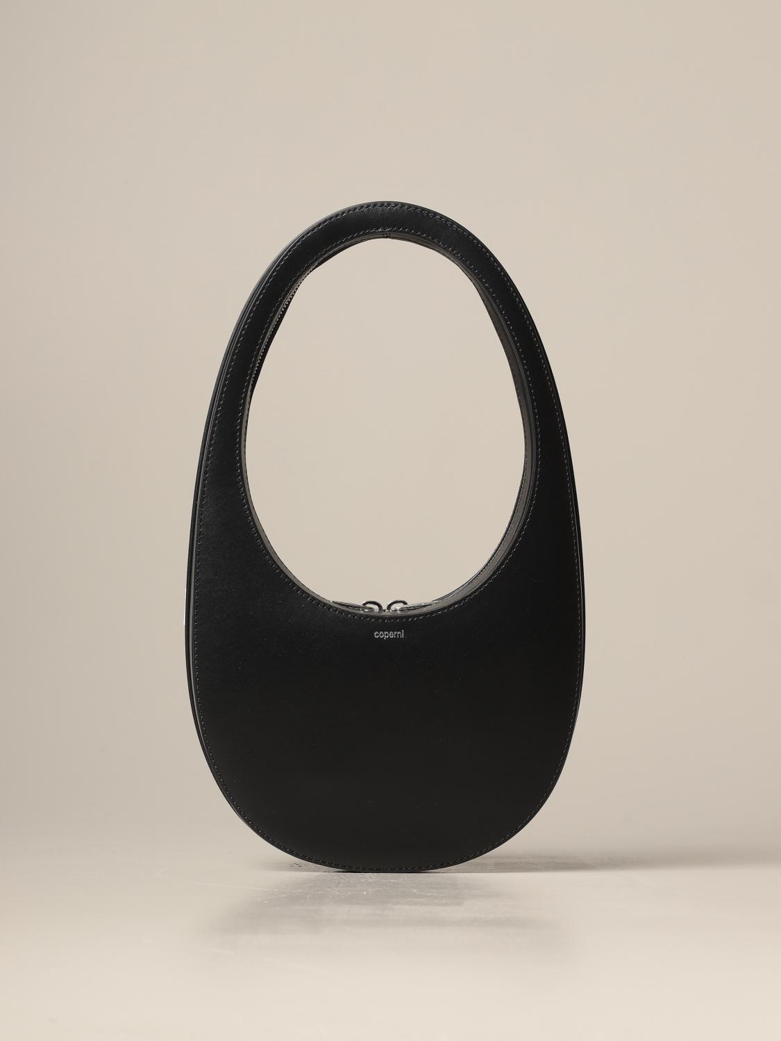 COPERNI: Borsa Swipe in pelle - Nero | Borsa A Mano Coperni BA01R21405A  GIGLIO.COM