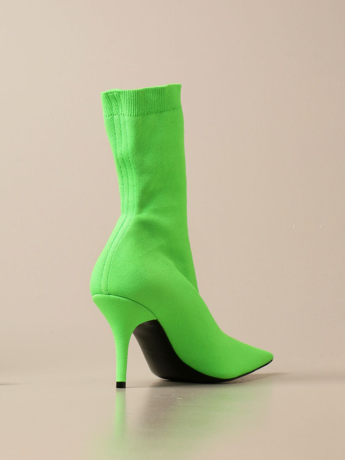 BALENCIAGA: slip on boots with logo | Boots Balenciaga Women Green ...