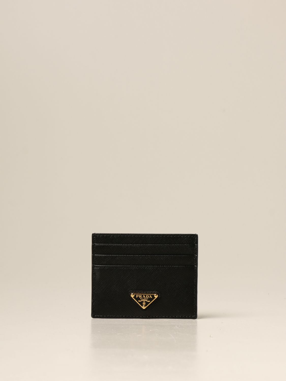 saffiano leather credit card holder