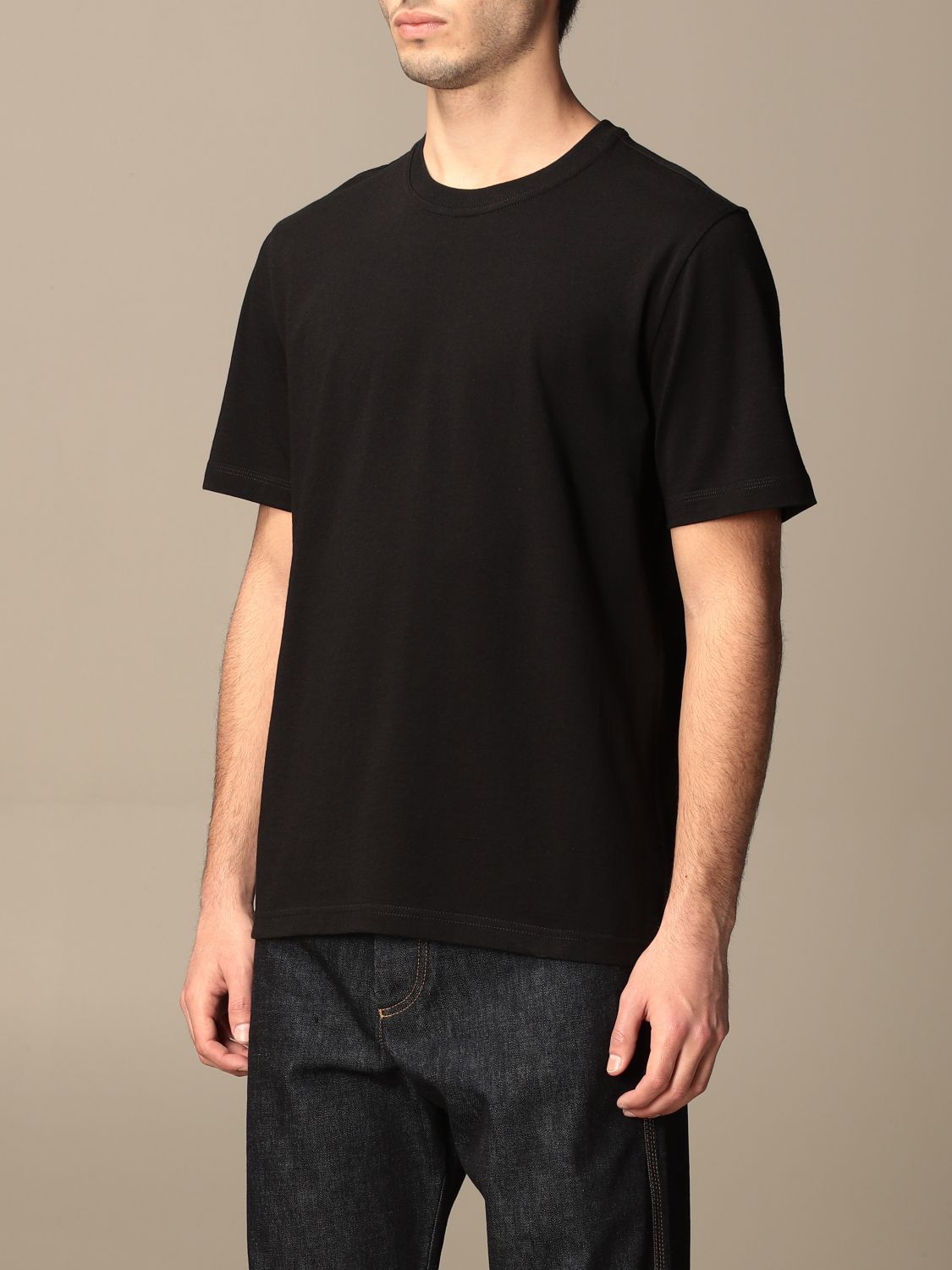 basic cotton T-shirt - Black | Bottega Veneta t-shirt 649055 VF1U0 online on GIGLIO.COM