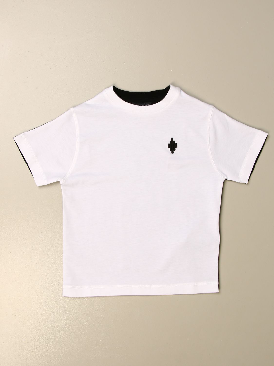 Etablere Edition To grader Marcelo Burlon Outlet: t-shirt in bicolor cotton with mini logo | T-Shirt Marcelo  Burlon Kids White | T-Shirt Marcelo Burlon 1119 0010 GIGLIO.COM