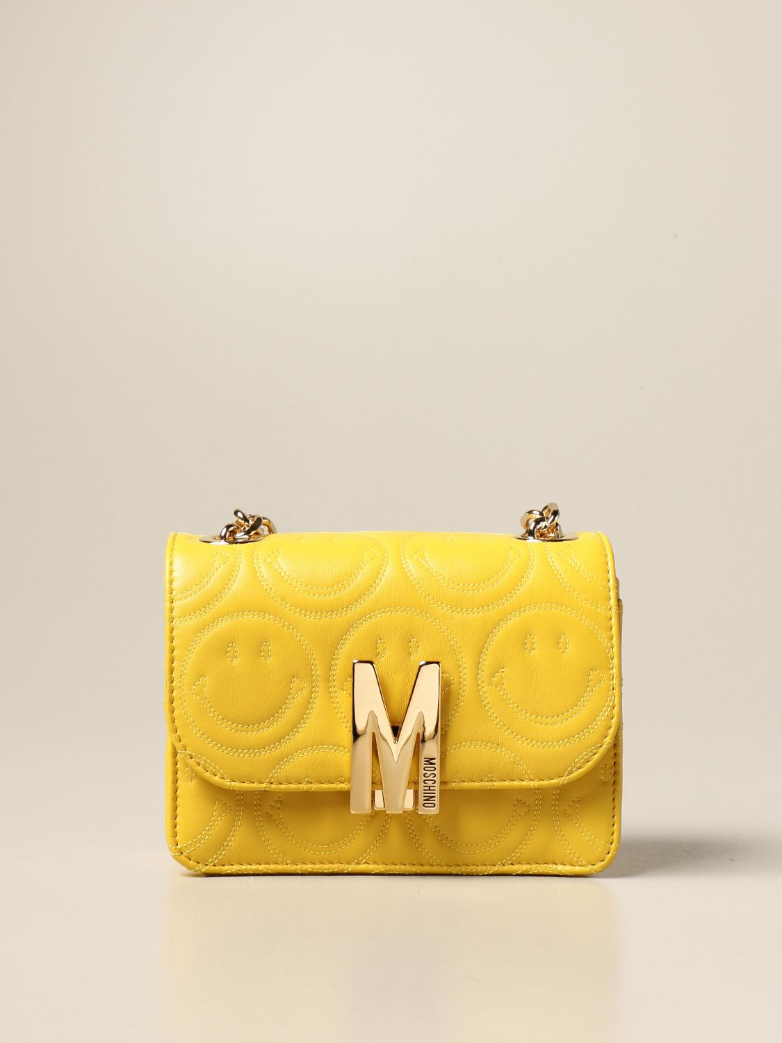 MOSCHINO COUTURE: Smiley M bag in nappa 