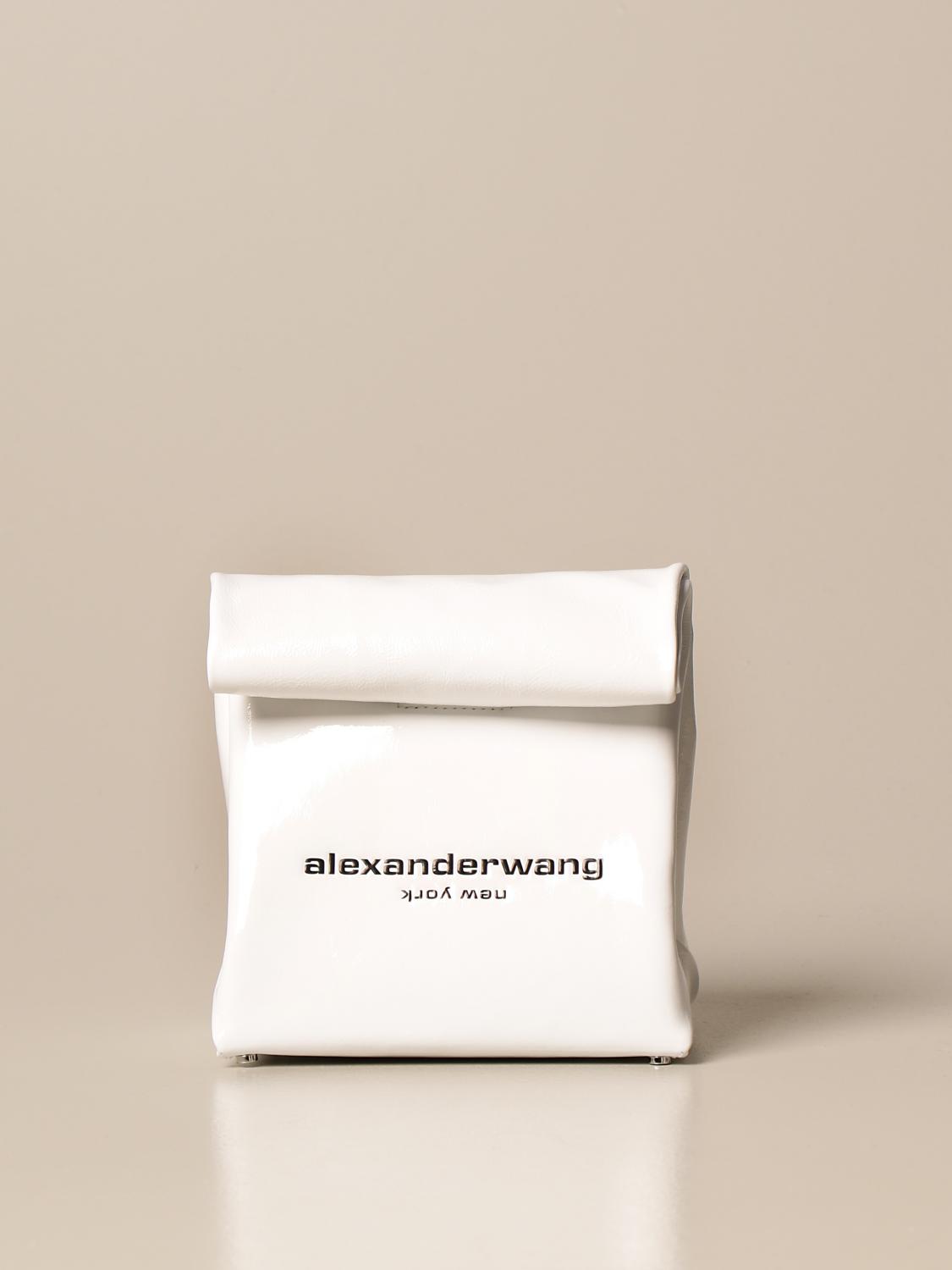 alexander wang paper bag clutch