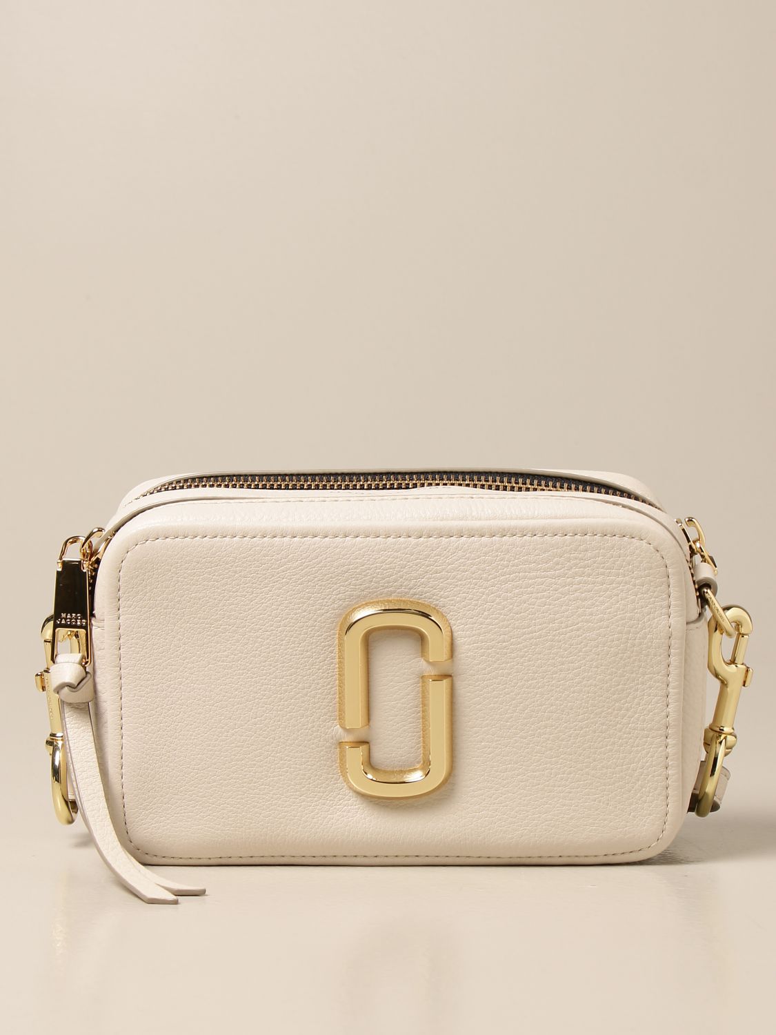 Snapshot leather crossbody bag Marc Jacobs Beige in Leather - 37695490