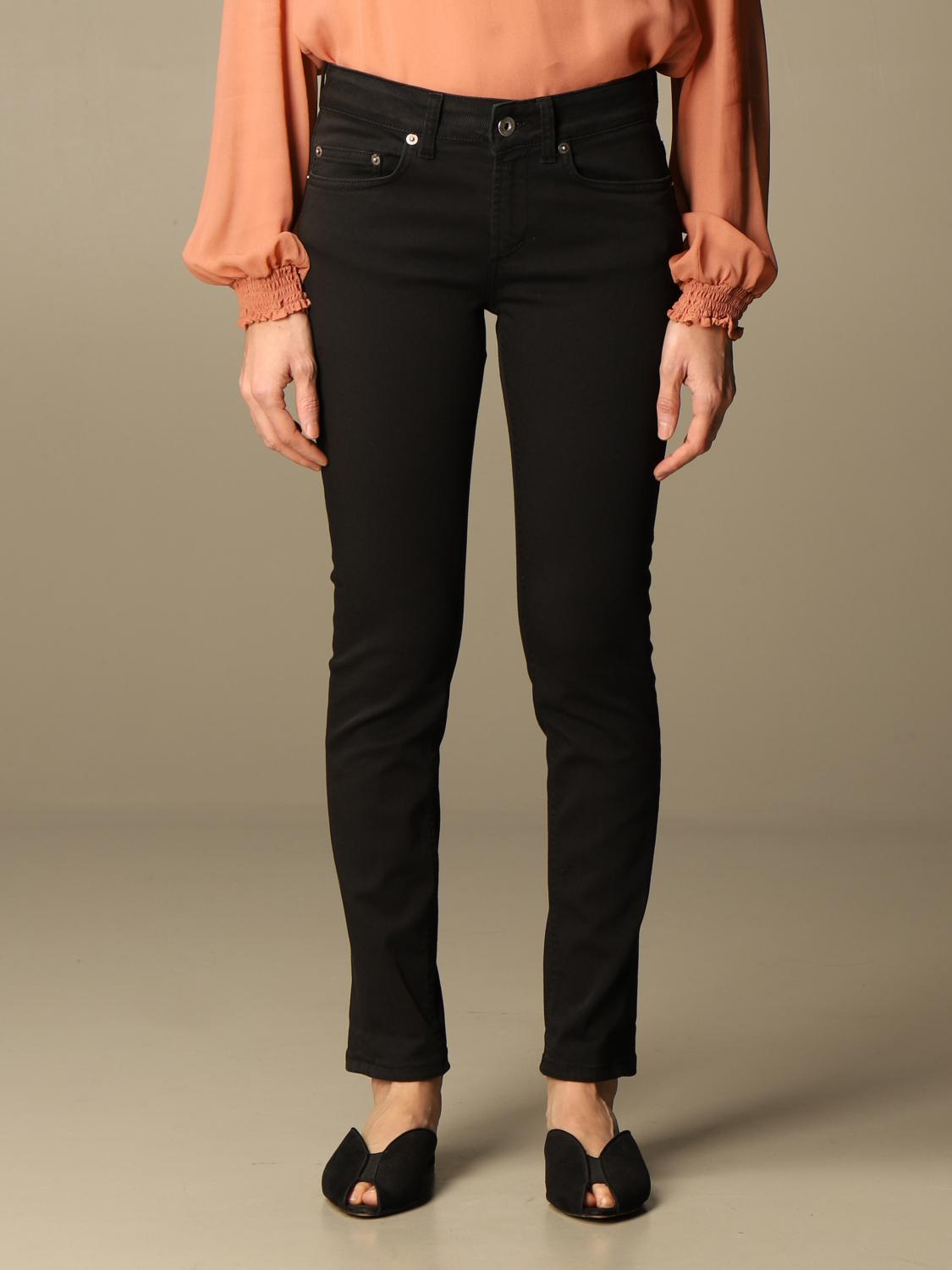 low waist jeans black