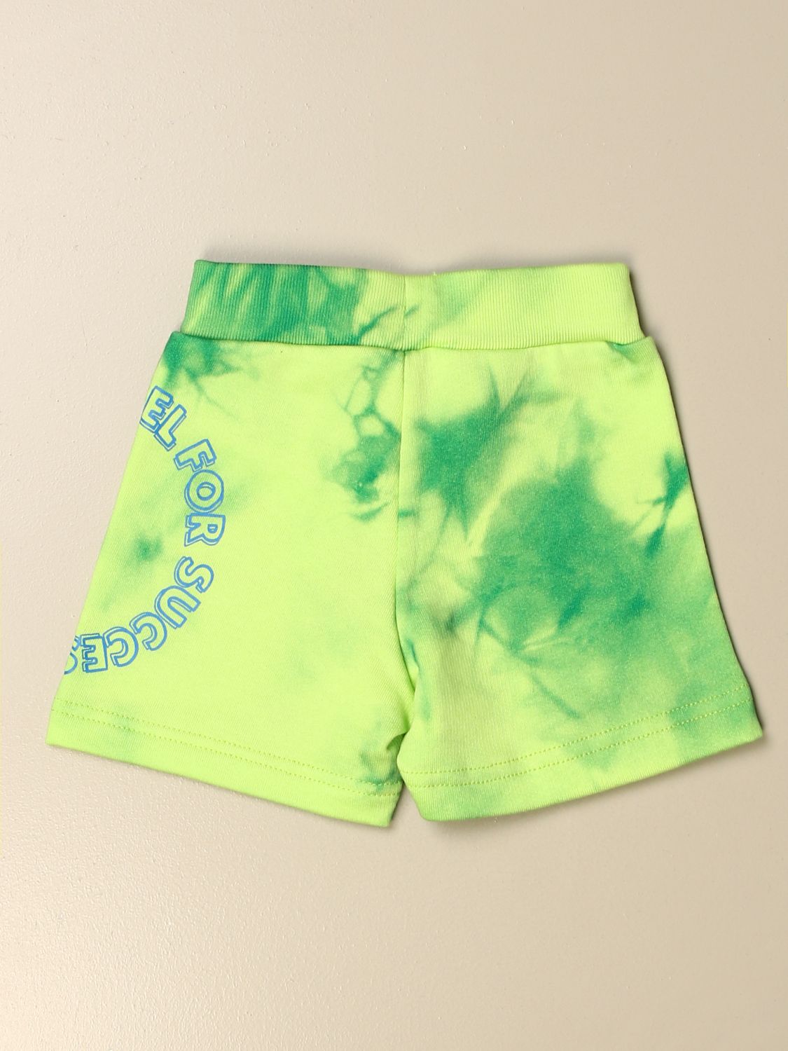 DIESEL: jogging shorts in cotton - Lime | Shorts Diesel K00028 KYARW ...
