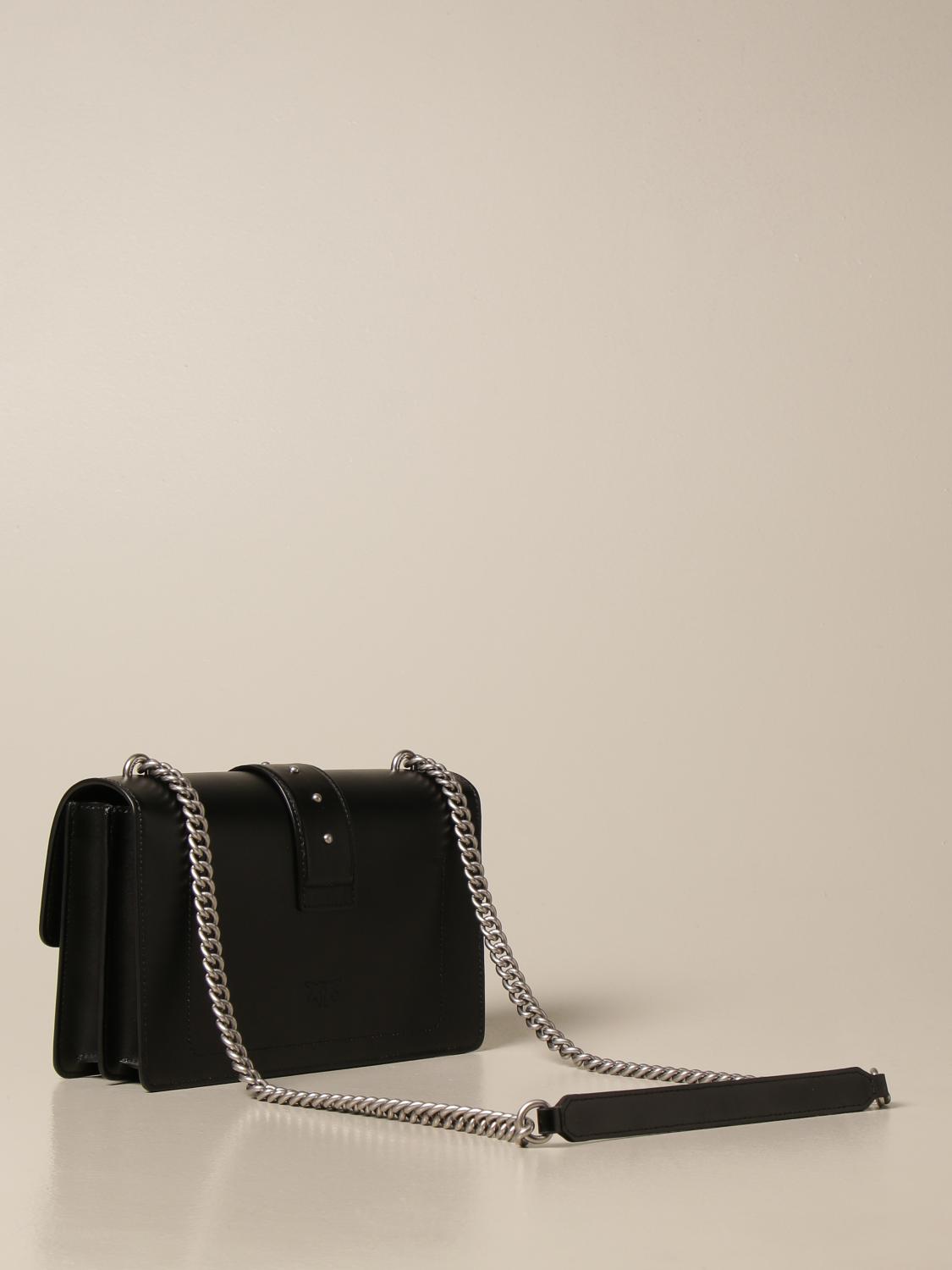 PINKO Love Classic Icon Simply 5 leather bag Crossbody Bags Pinko