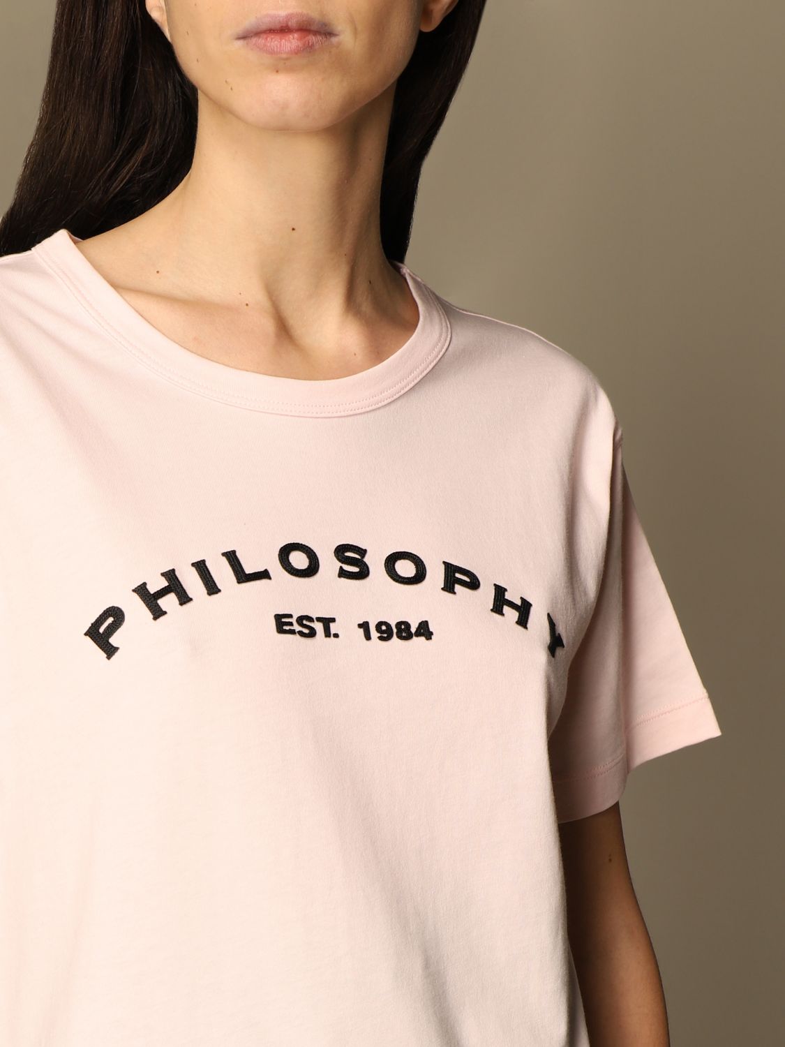 T-Shirt Philosophy Di Lorenzo Serafini: Philosophy Di Lorenzo Serafini logo t-shirt pink 5