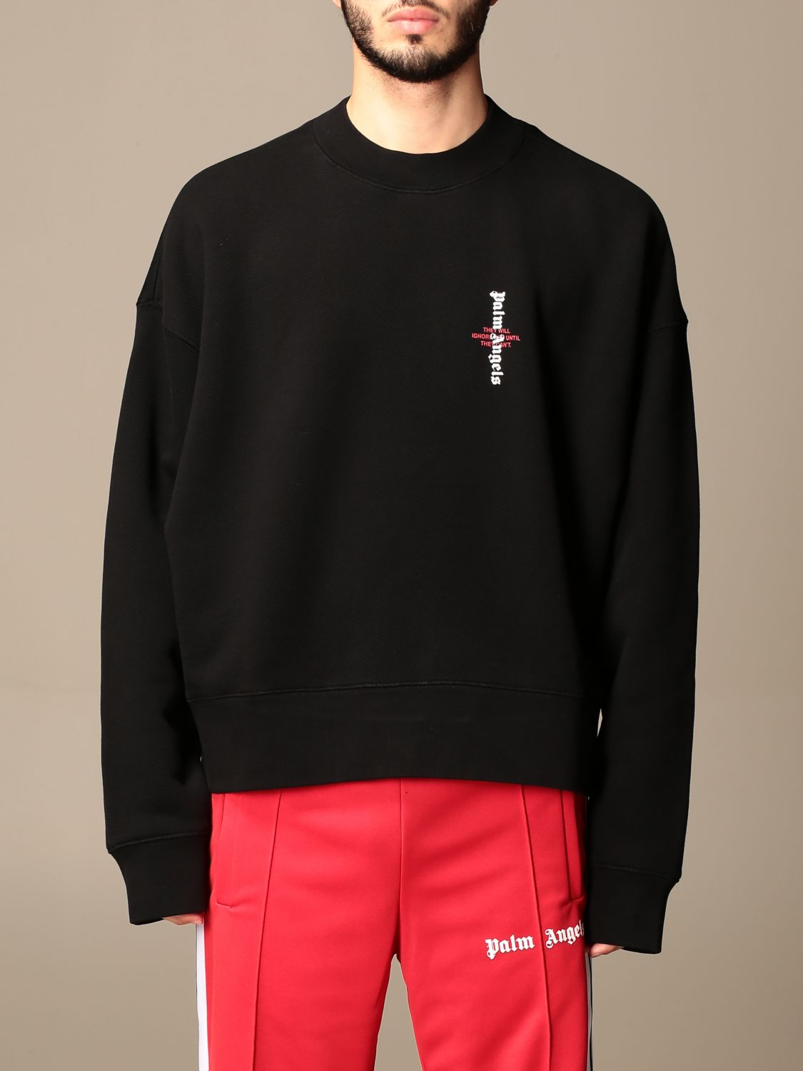 Sweatshirts & Sweaters Palm Angels - Monogram hoodie - PMBB136E23FLE0012903