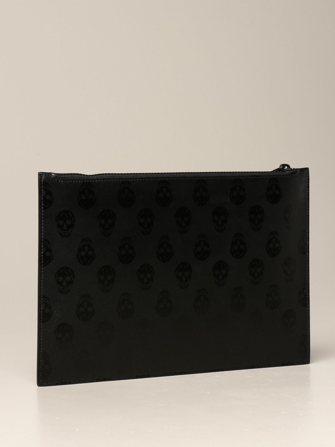Porte-documents en cuir à logo Cuir Alexander McQueen pour homme en coloris Noir Homme Sacs Porte-documents et sacs pour ordinateur portable 