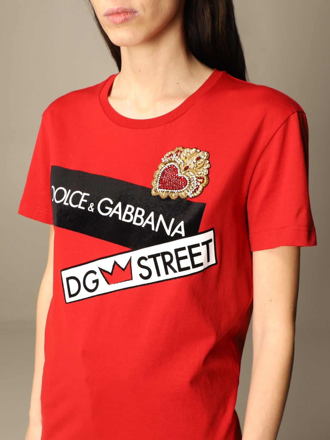 DOLCE & GABBANA: cotton T-shirt with DG Street print | T-Shirt Dolce