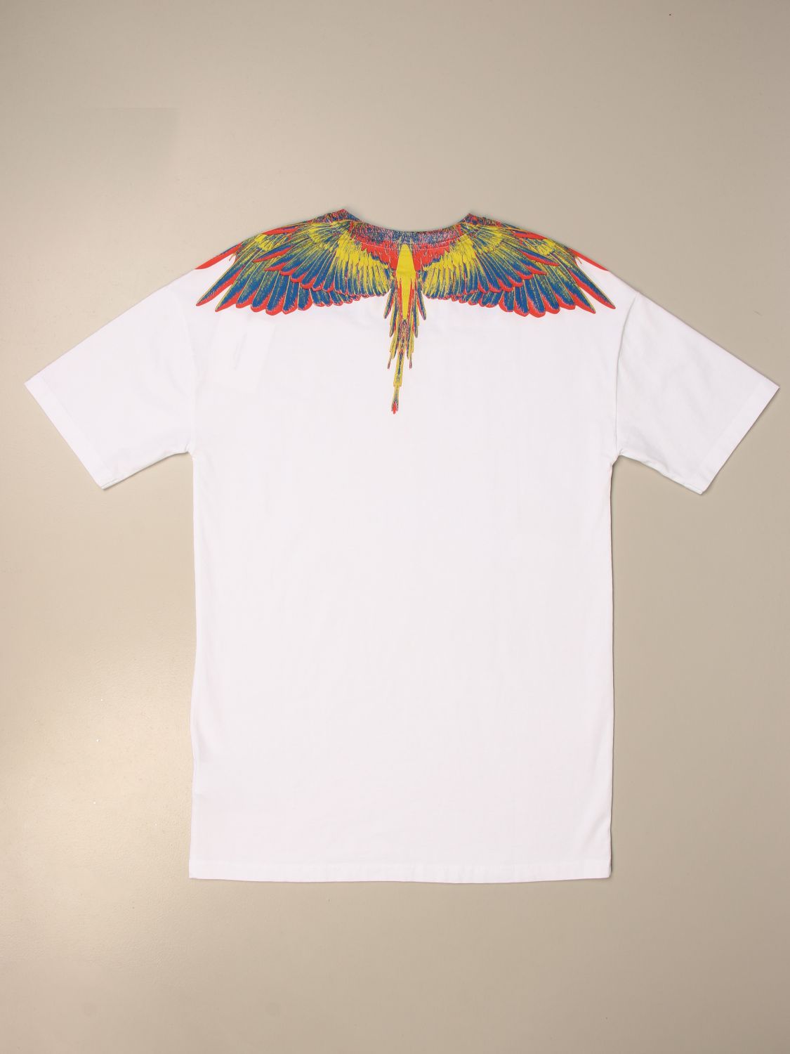 Dress Marcelo Burlon: Marcelo Burlon cotton T-shirt with bird feathers white 2
