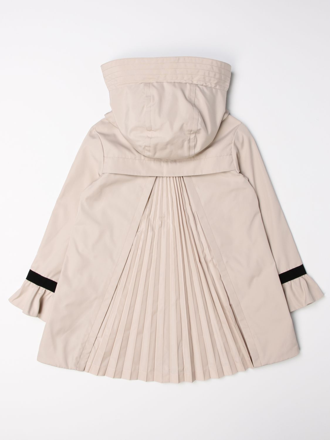 Coat Moncler: Moncler nylon coat with removable hood beige 2
