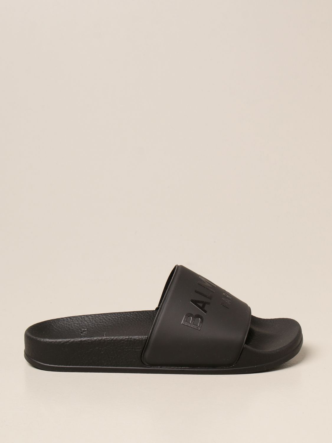 Shoes Balmain: Balmain rubber slipper sandal black 1