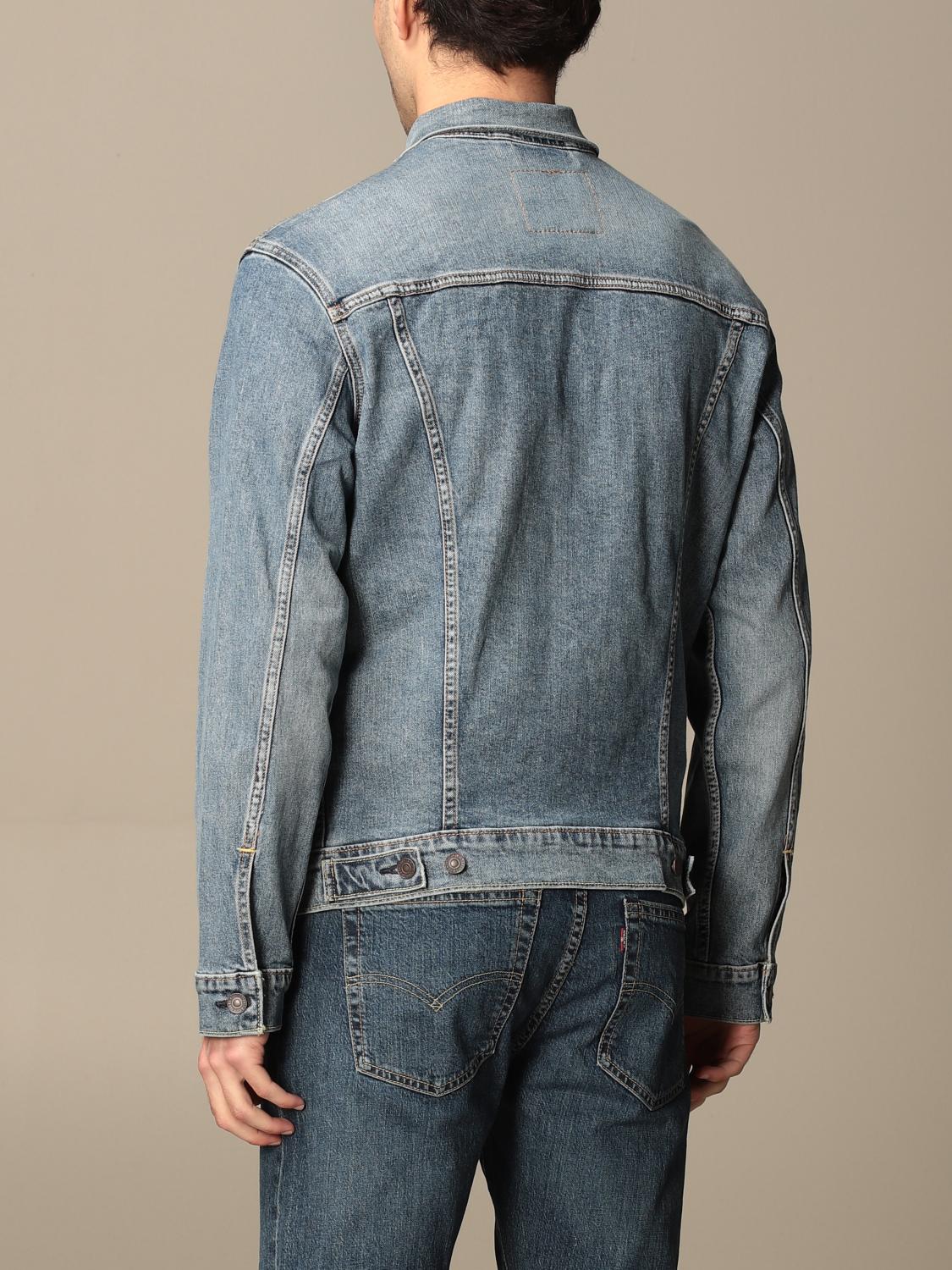 LEVI'S: denim jacket in used denim 