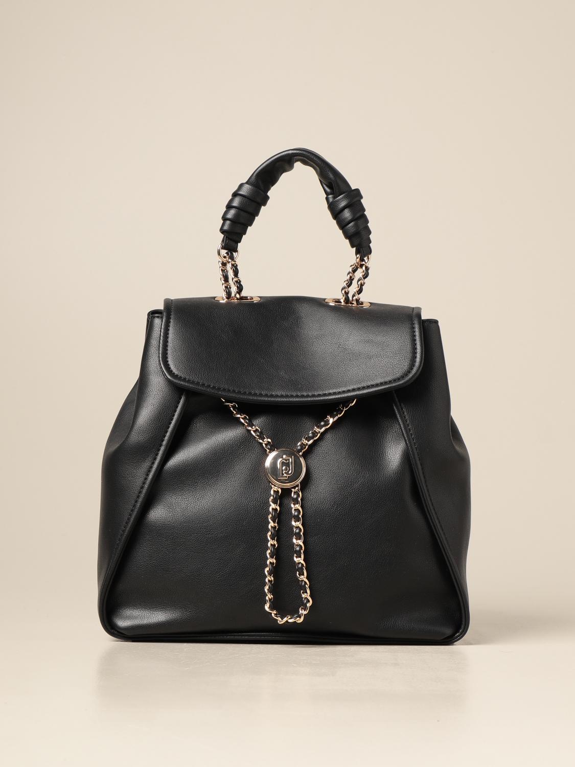 LIU JO backpack in smooth synthetic leather Black Liu Jo backpack