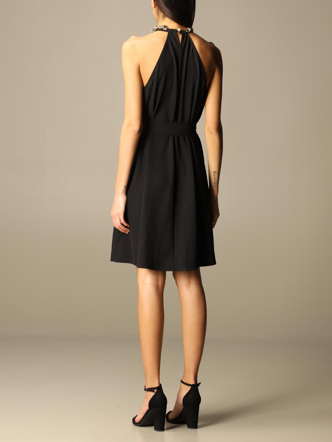 PINKO: short dress with jewel chain - Black | Pinko dress 1G161T-8270 ...