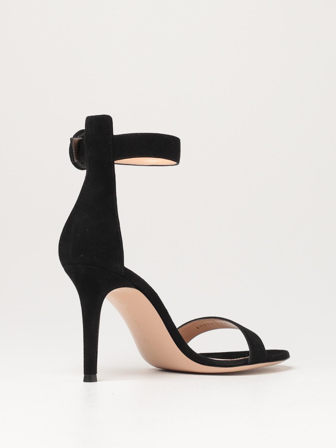 GIANVITO ROSSI: Flat sandals women Sergio Rossi - Black | Heeled Sandals Gianvito  Rossi G60953 85RIC GIGLIO.COM