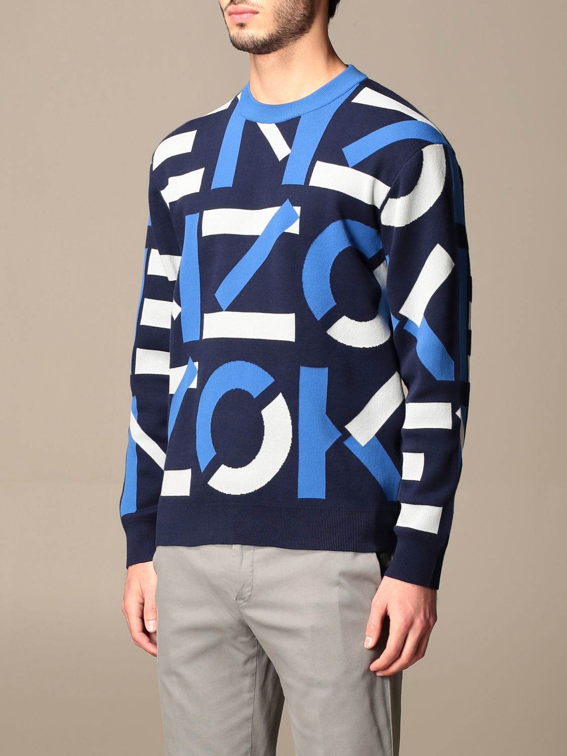 KENZO Logo Monogram Sweatshirt Blue –