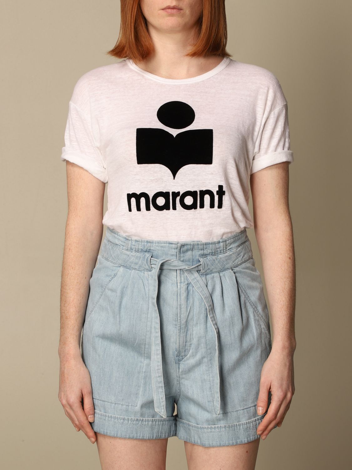 pålidelighed Mispend landing ISABEL MARANT ETOILE: cotton t-shirt with logo - White | Isabel Marant  Etoile t-shirt TS029900M009E online on GIGLIO.COM