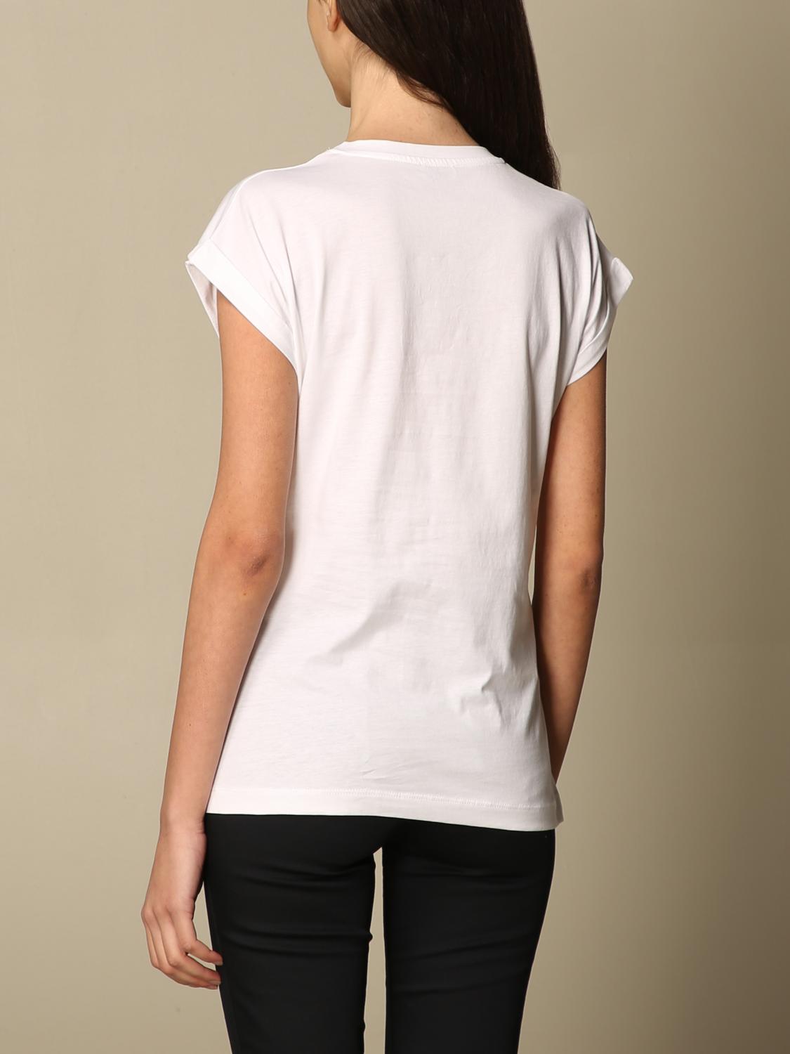 LIU JO: cotton t-shirt with logo print - White | T-Shirt Liu Jo WA1327J0094  GIGLIO.COM