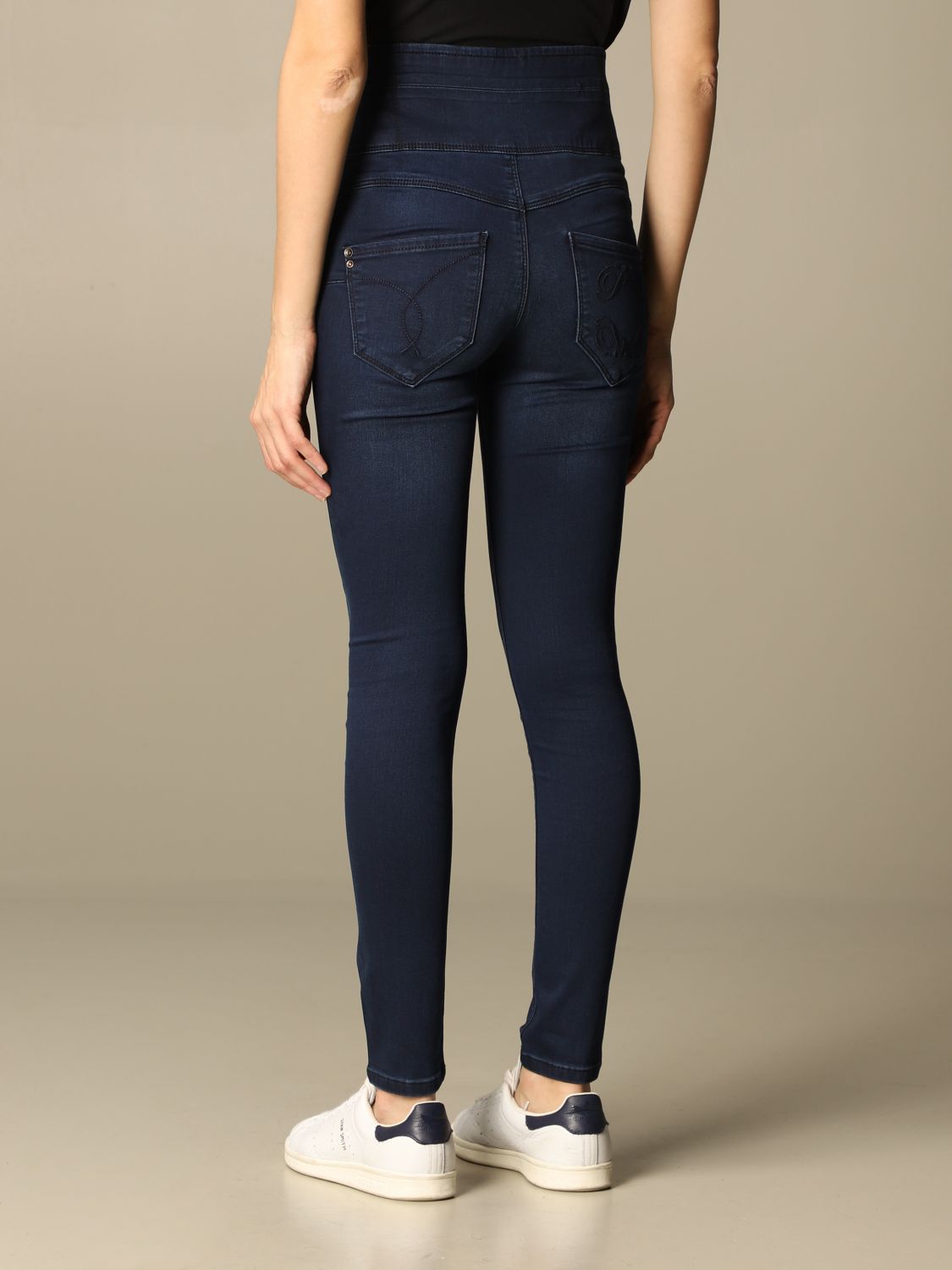 serie brandwond naam PATRIZIA PEPE: high-waisted denim jeans - Denim | Patrizia Pepe jeans  CJ0367 A1HIB online on GIGLIO.COM