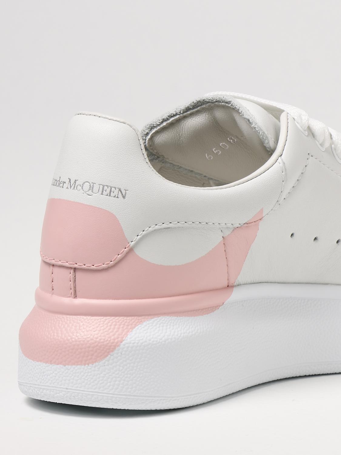 ALEXANDER MCQUEEN: Sneakers in pelle con stampa - Bianco 1 | Scarpe  Alexander Mcqueen 650859 WHX1N GIGLIO.COM