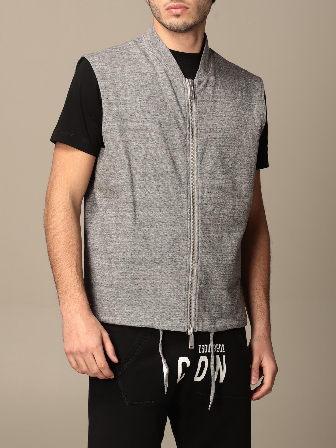 DSQUARED2: Giacca di jeans con gilet amovibile - Denim | Giacca Dsquared2  S74AM1124 S30342 GIGLIO.COM