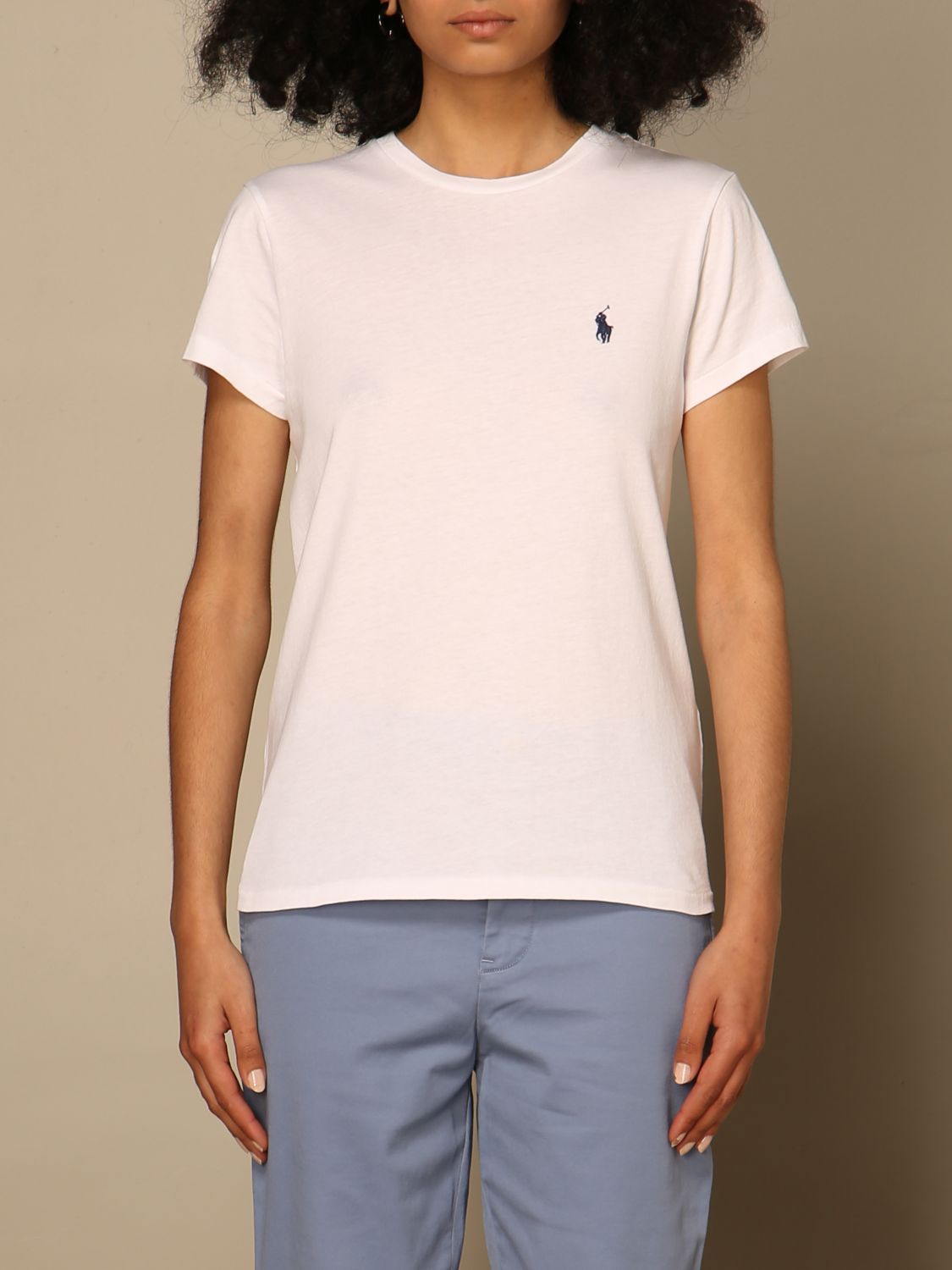 POLO RALPH LAUREN: cotton t-shirt with logo - White | Polo Ralph Lauren ...