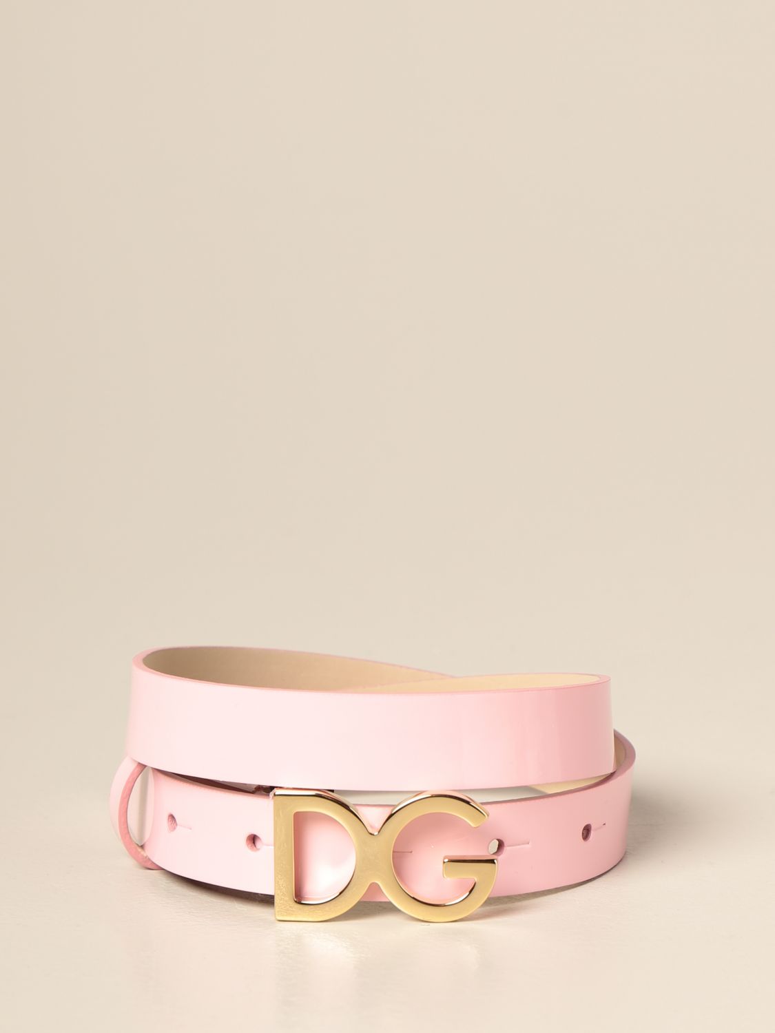 DOLCE & GABBANA: patent leather belt - Pink | Dolce & Gabbana belt EE0040  A1471 online on 