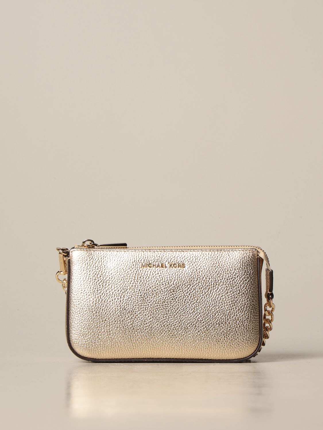Michael Michael Kors chain clutch in laminated leather
