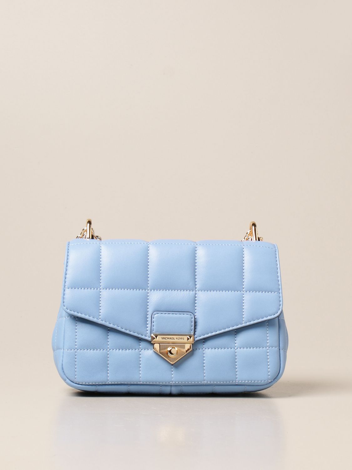 MICHAEL KORS: Soho Michael bag in quilted leather - Blue | Michael Kors  crossbody bags 30H0G1SL1T online on 