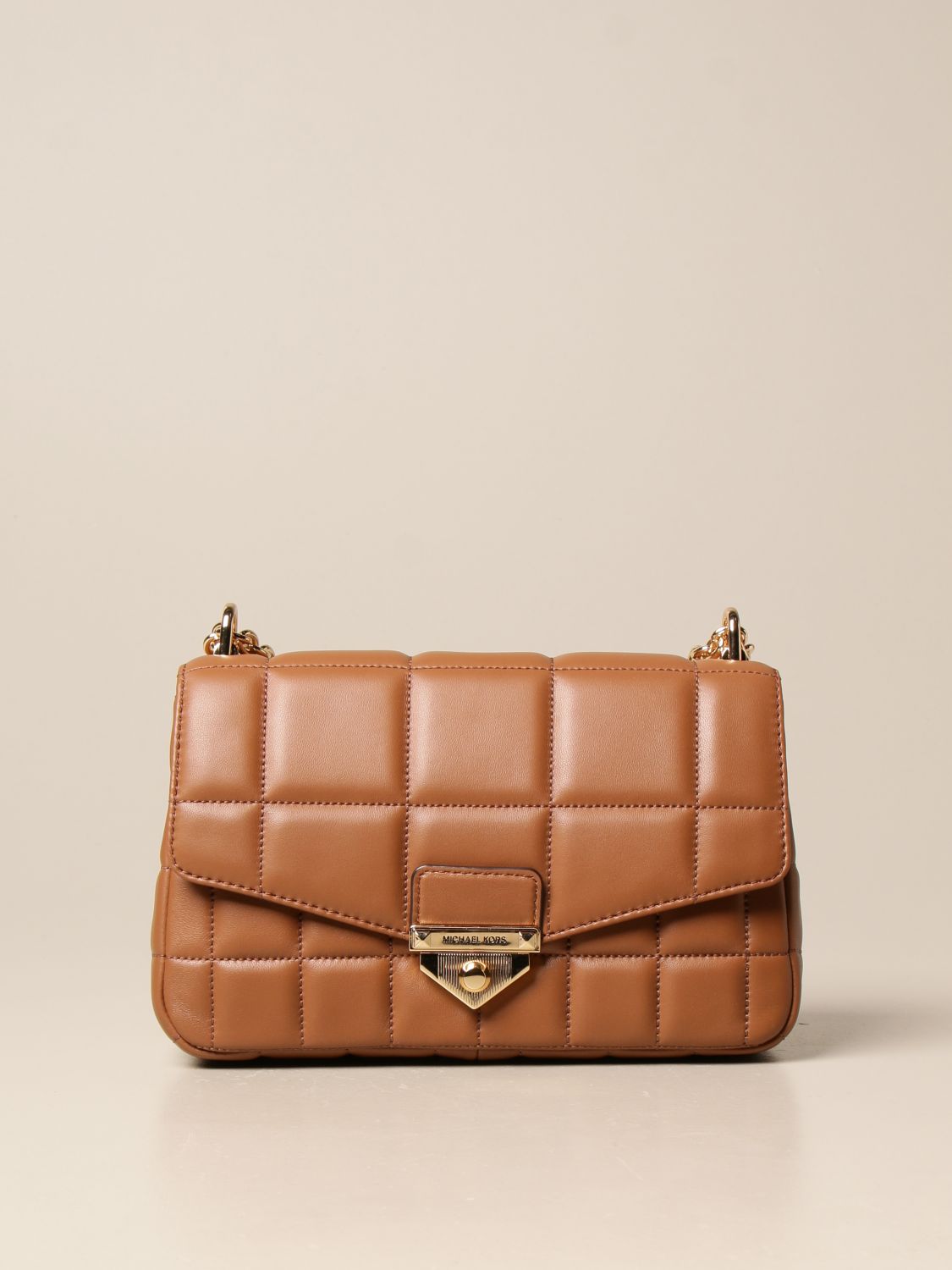 MICHAEL KORS: Soho Michael bag in quilted leather - Brown | Michael ...