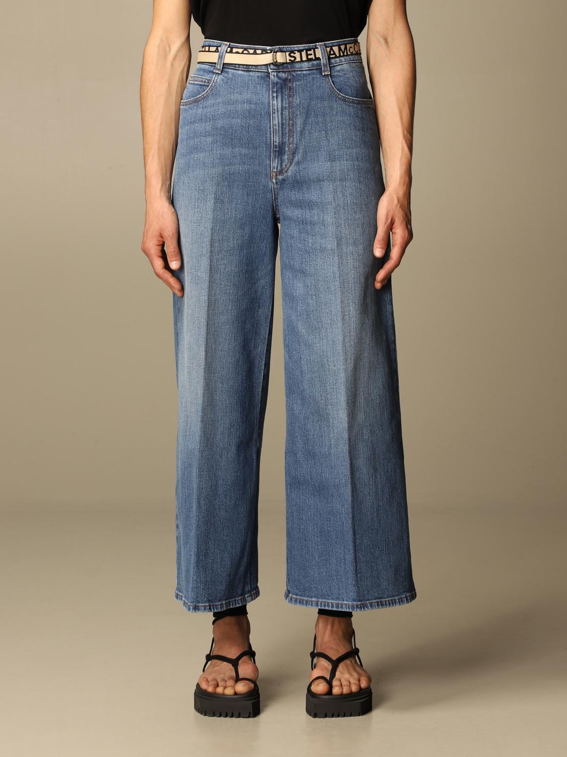 Stella Mccartney Outlet: Jeans ampio con cintura - Blue | Pantalone Stella  Mccartney 600447 SNH54 GIGLIO.COM