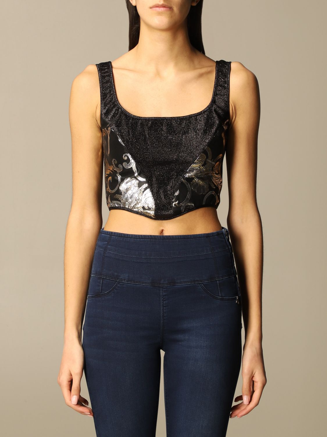 VERSACE JEANS COUTURE: cropped top with 