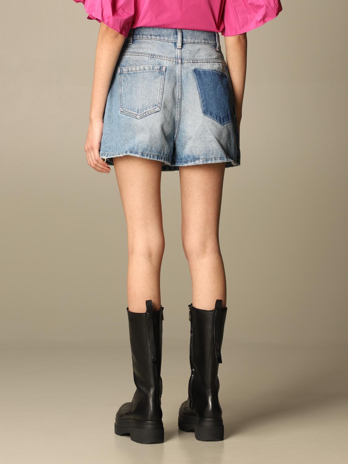 RED VALENTINO: denim shorts with skirt 