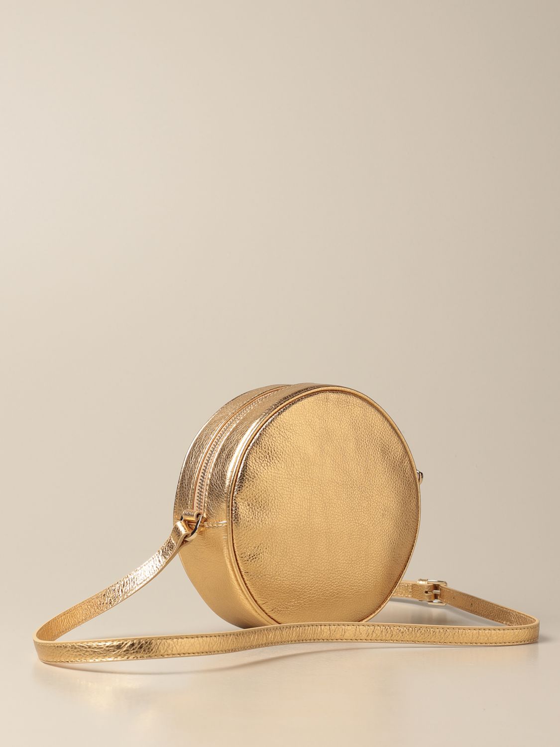 PATRIZIA PEPE: Borsa in pelle martellata - Oro | Borsa Mini Patrizia Pepe  2VA198 A4U8N GIGLIO.COM