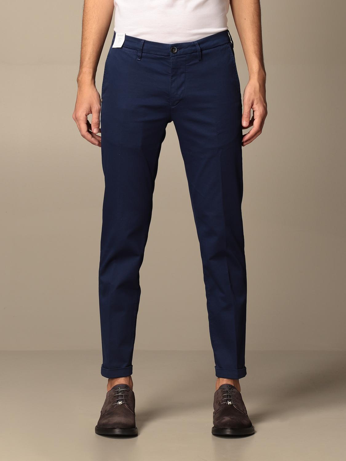 RE-HASH: Pantalone in misto cotone - Blue | Pantalone Re-Hash P249 2277  GIGLIO.COM
